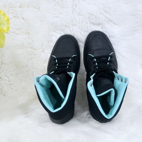 Gucci men sneakers black leather Ronnie Hi top sz.10 - Picture 16 of 17